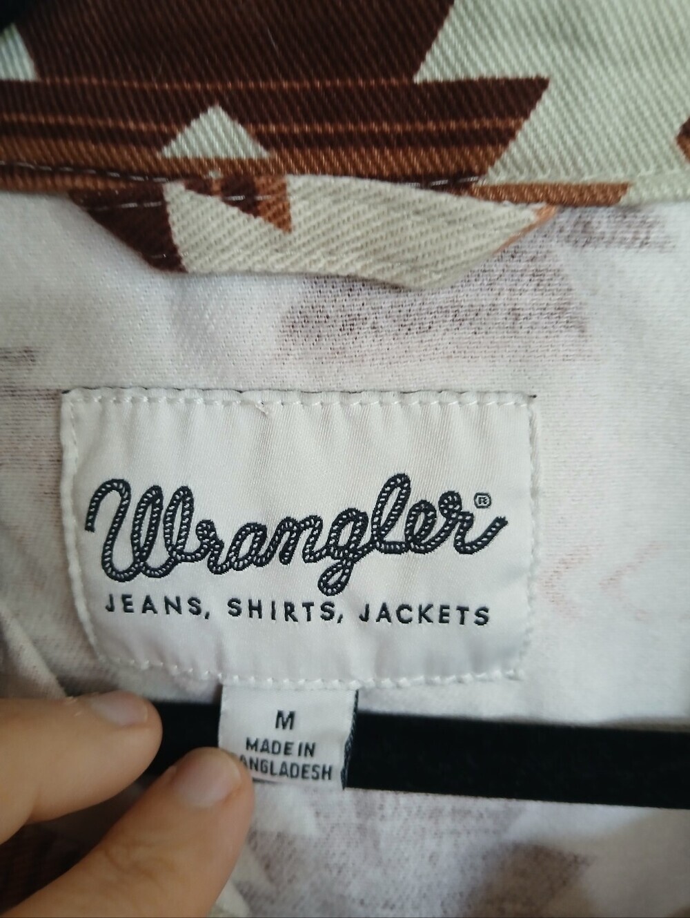 Wrangler Women's Aztec Print Jacket in Cream & Brown Southwestern Country  Boho - Picture 4 of 9